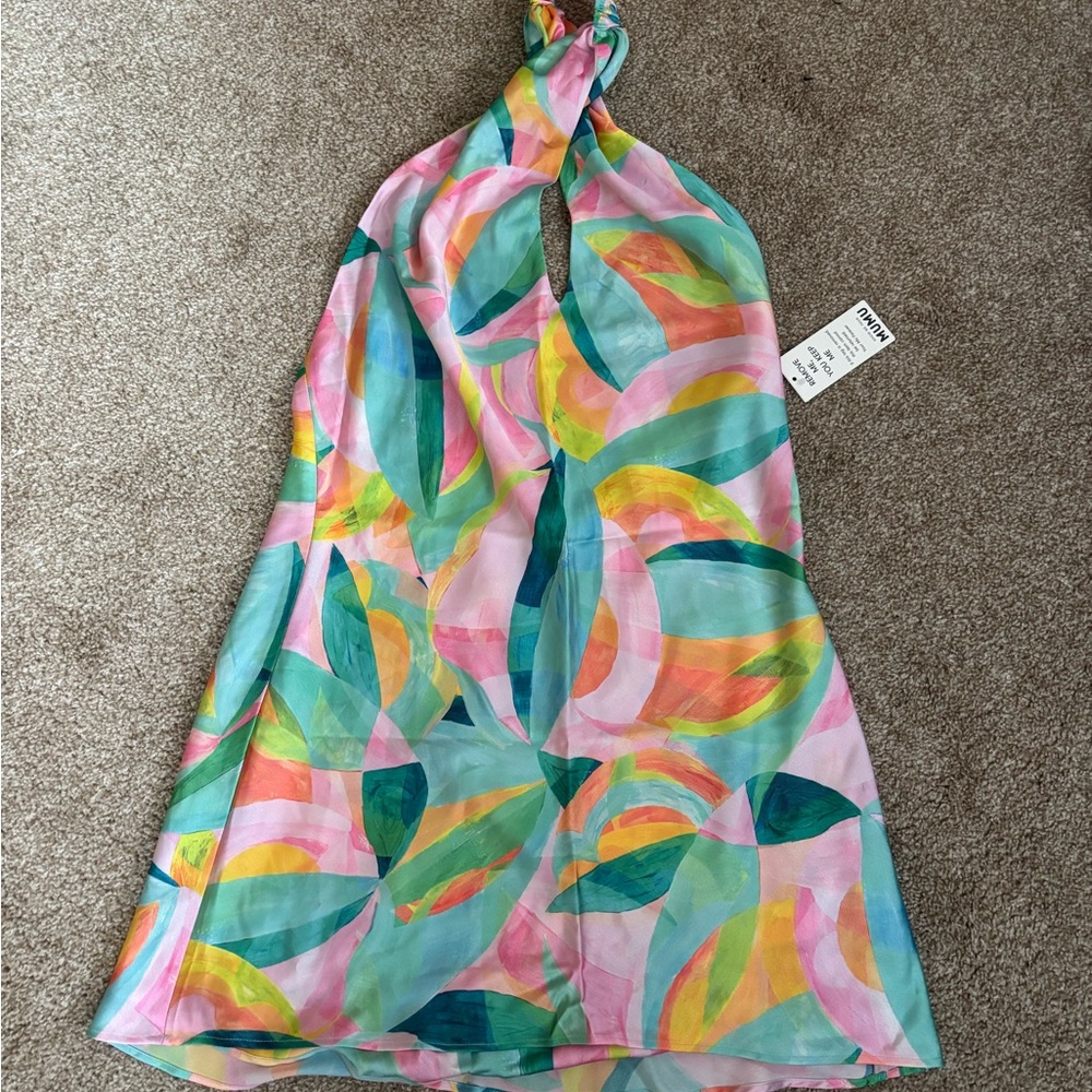 Colorful Show Me Your Mumu Jasmine Halter Mini Dress